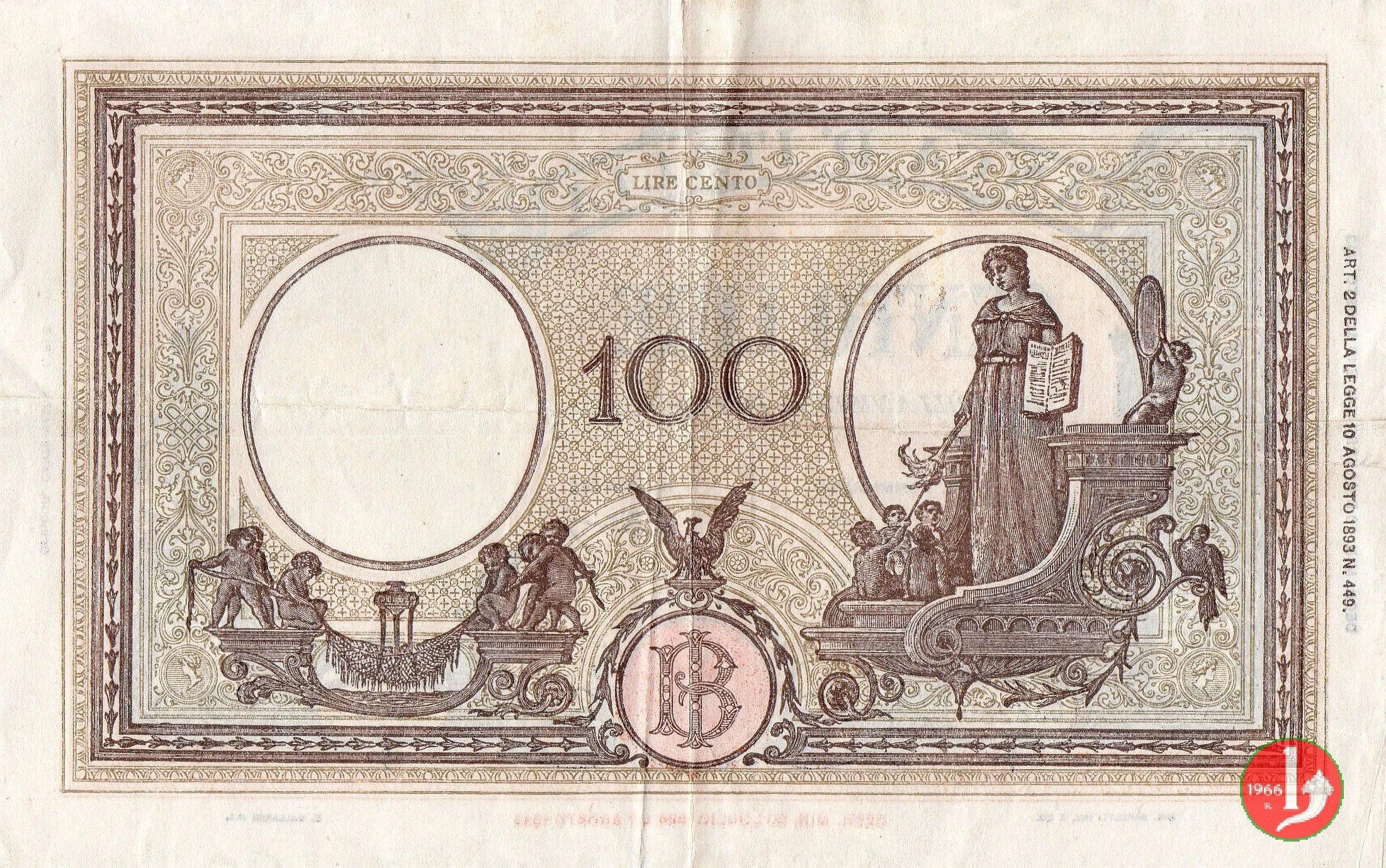 100 Lire Barbetti "Grande B" 1944