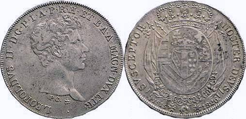 francescone primo tipo (bandiere) 1826 (Firenze)