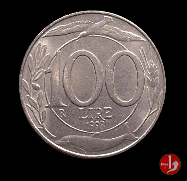 100 lire Italia turrita 1998 (Roma)