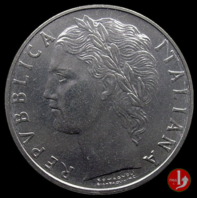 100 lire Minerva 1966 (Roma)