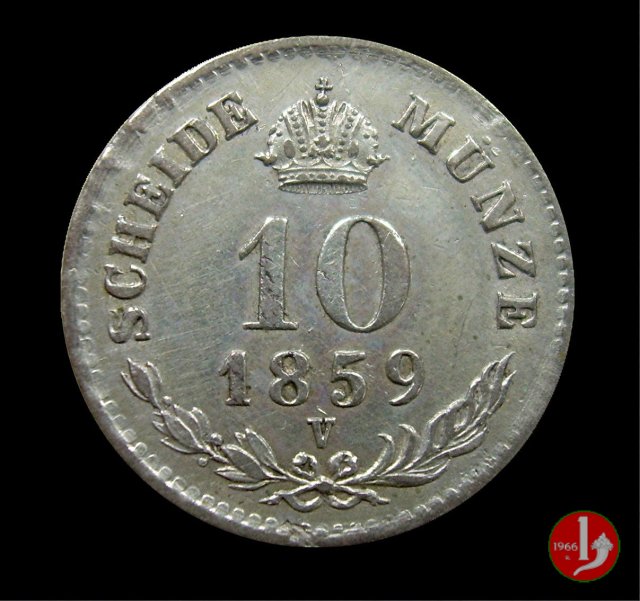 10 Kreuzer o 10 Carantani 1859 (Venezia)