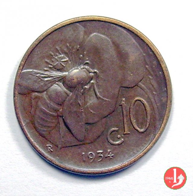 10 centesimi ape 1934 (Roma)