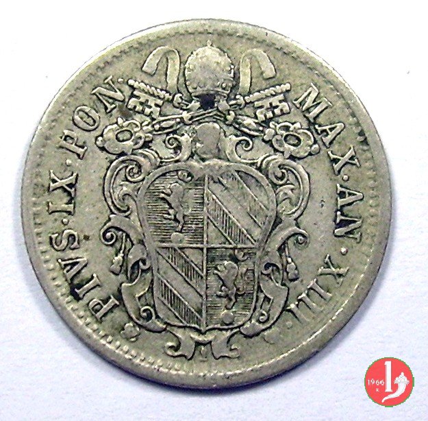 10 baiocchi (Giulio o Paolo) 1858 (Roma)