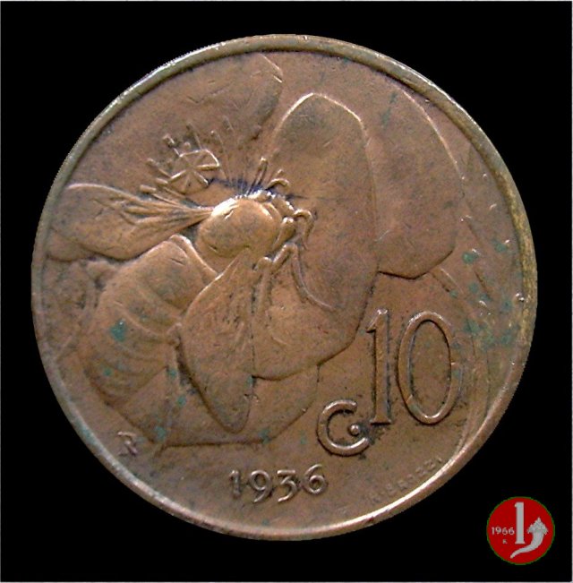 10 centesimi ape 1936 (Roma)