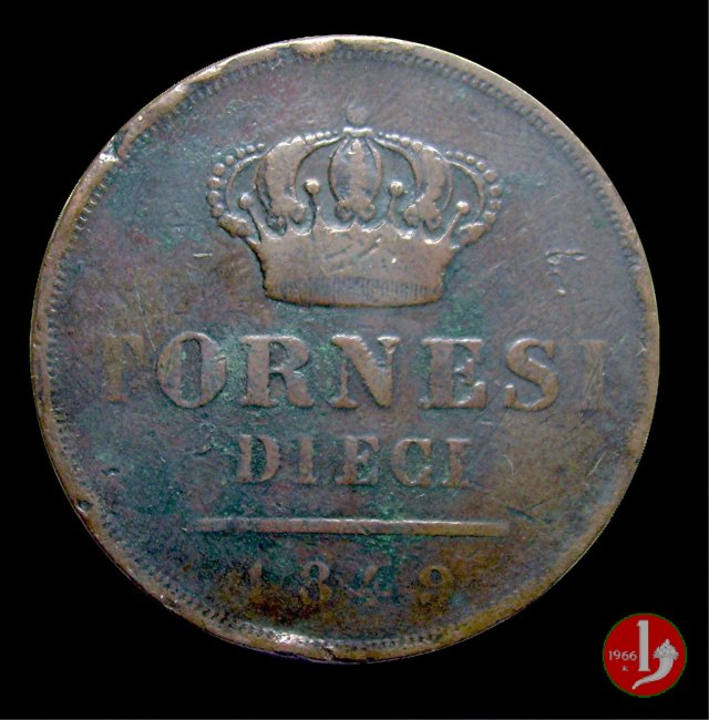 10 Tornesi 1849 (Napoli)