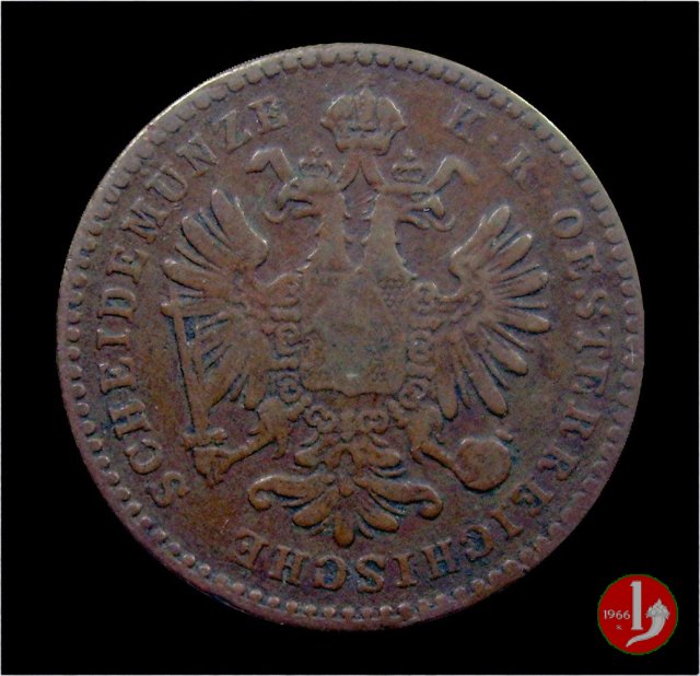 1 Kreuzer o 1 Carantano 1858 (Milano)