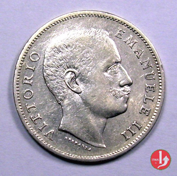 1 lira aquila sabauda 1907 (Roma)