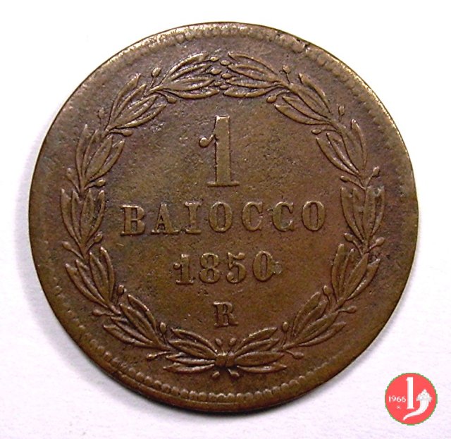 1 baiocco secondo periodo 1850 (Roma)