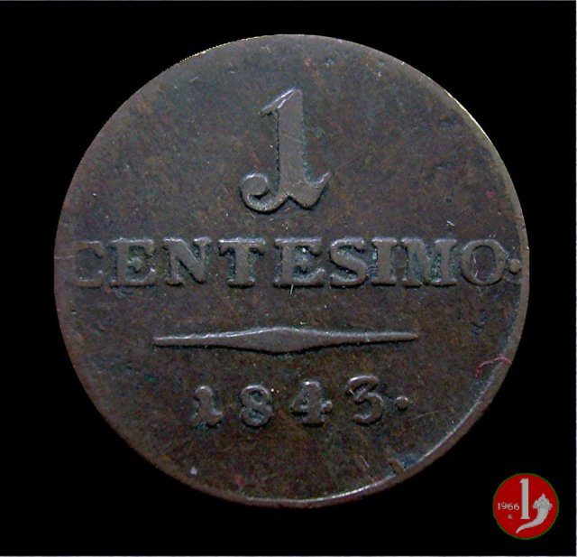 1 centesimo 1843 (Milano)