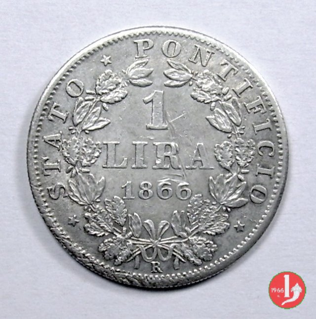 1 lira 1866 (Roma)