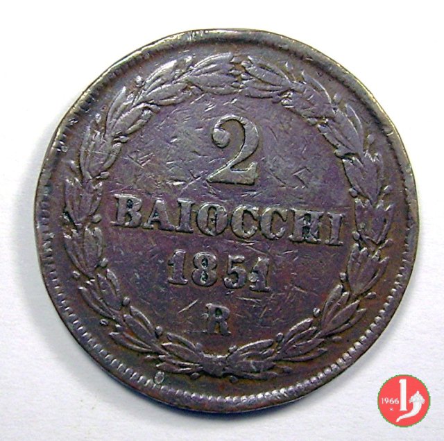 2 baiocchi 2° tipo 1851 (Roma)