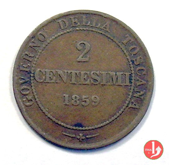 2 centesimi - governo popolare della Toscana 1859 (Birmingham)