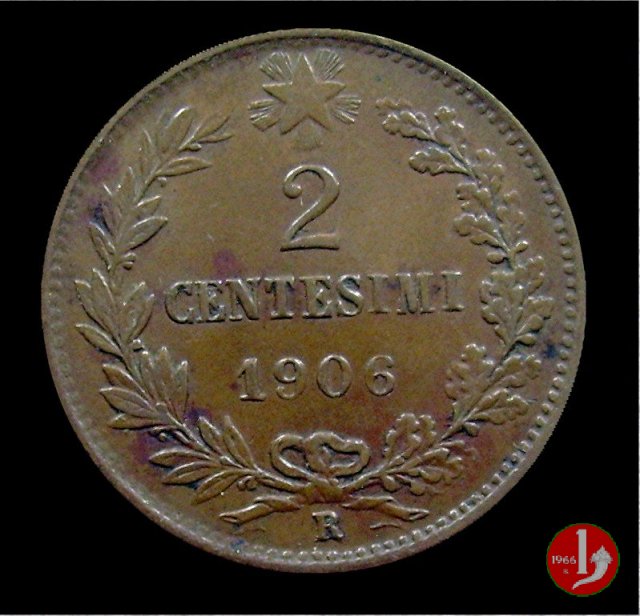 2 centesimi valore 1906 (Roma)