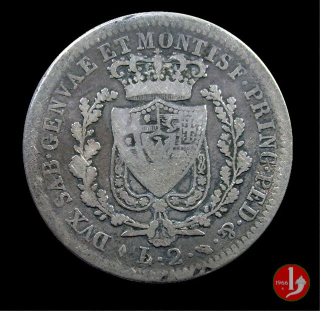 2 lire 1825 (Torino)