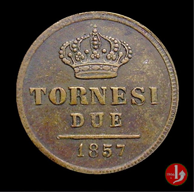 2 Tornesi 1857 (Napoli)