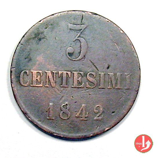 3 centesimi 1842 (Torino)