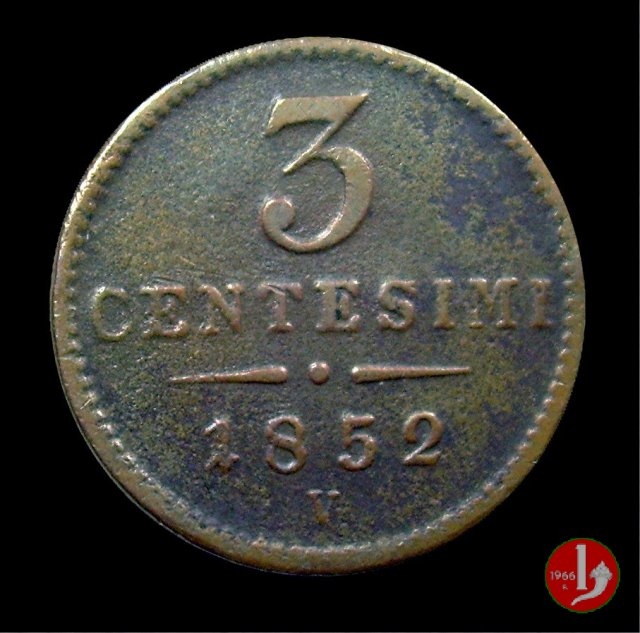 3 centesimi 1852 (Venezia)