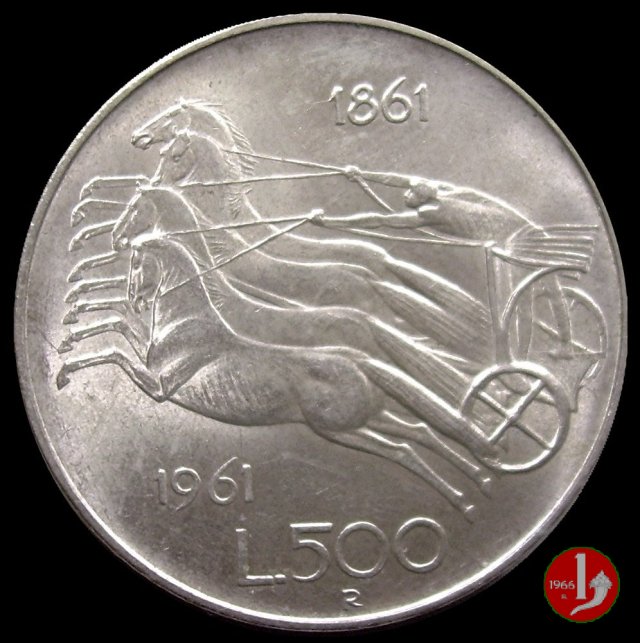 500 lire Quadriga triste 1961 (Roma)