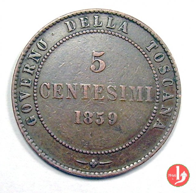 5 centesimi - governo popolare della Toscana 1859 (Birmingham)