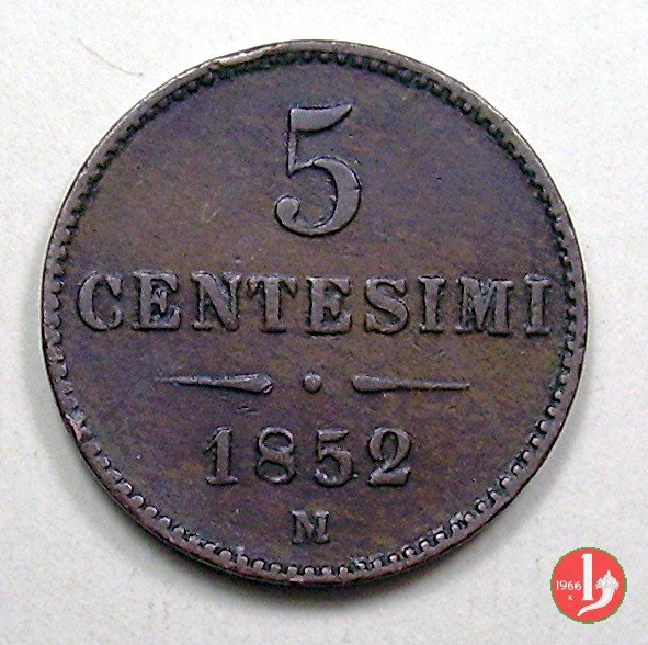 5 centesimi 1852 (Milano)