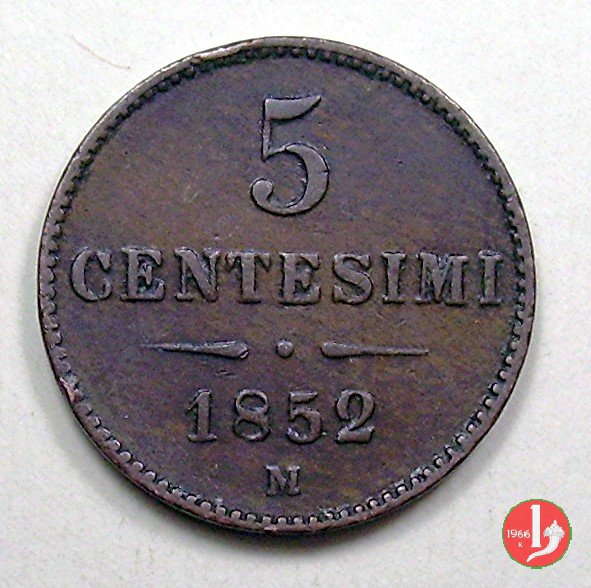 5 centesimi 1852 (Milano)