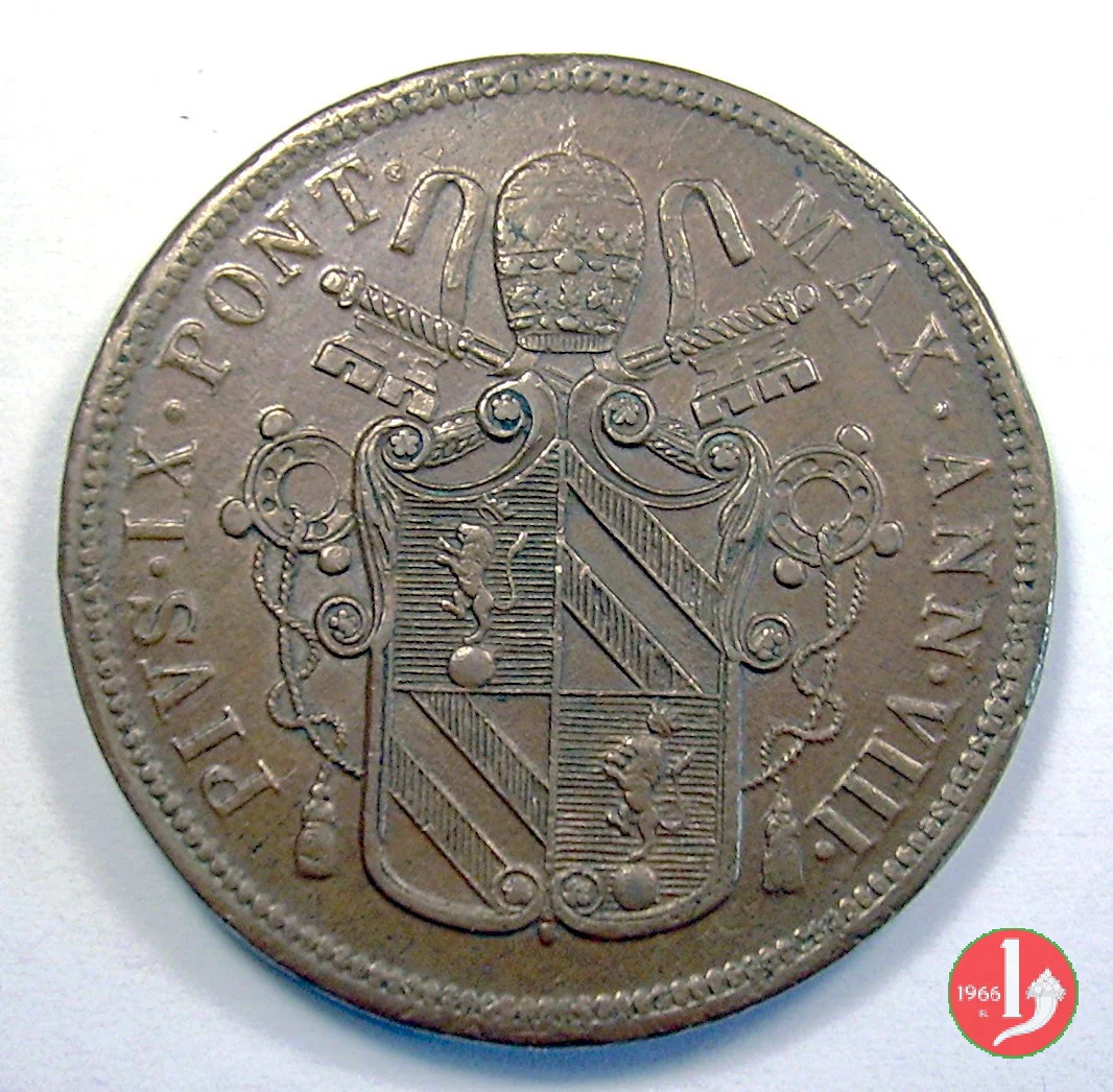 5 baiocchi 2&deg; tipo 1853 (Roma)