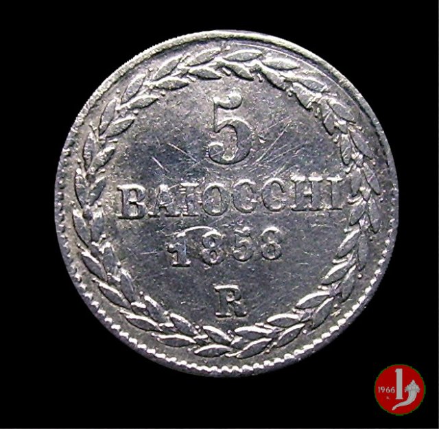 5 baiocchi (Grosso) 1858 (Roma)