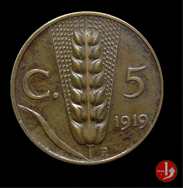 5 centesimi spiga 1919 (Roma)