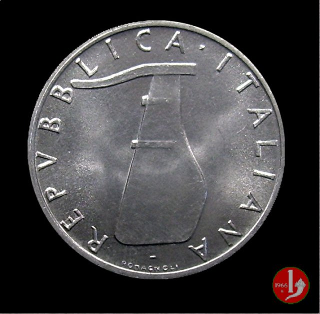 5 lire delfino 1966 (Roma)