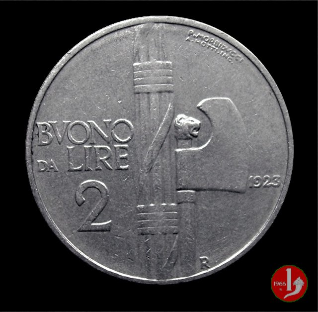 Buono da 2 lire 1923 (Roma)