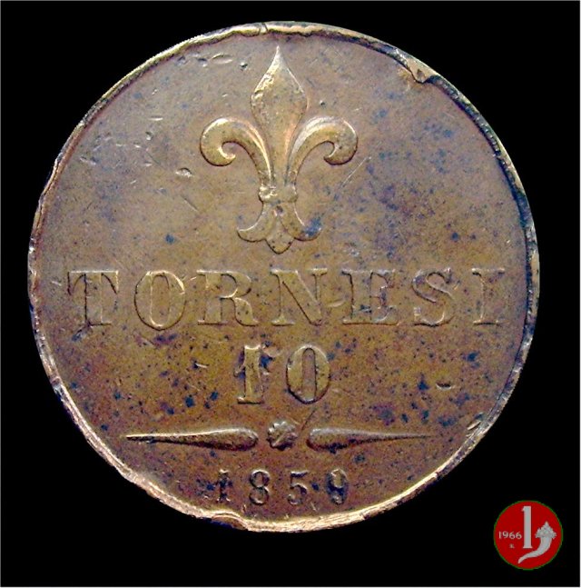 10 Tornesi 1859 (Napoli)