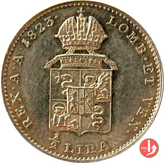 1/2 lira 1823 (Vienna)