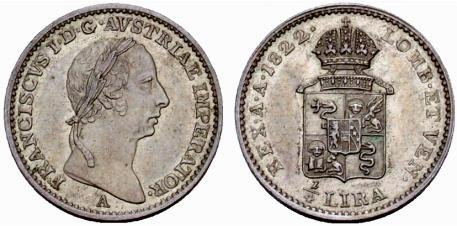 1/4 di lira 1822 (Vienna)