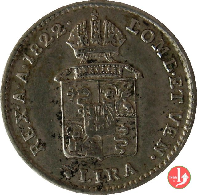 1/4 di lira 1822 (Venezia)