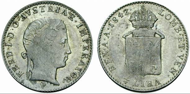 1/4 di lira 1842 (Venezia)