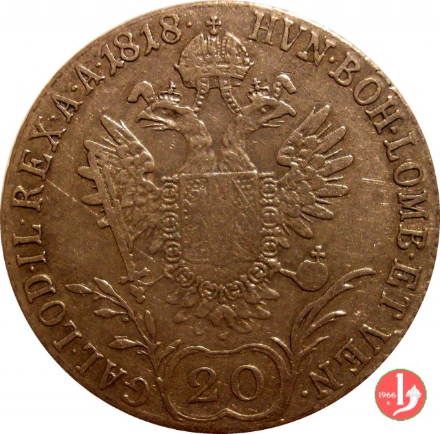 20 kreuzer o svanzica 1818 (Venezia)