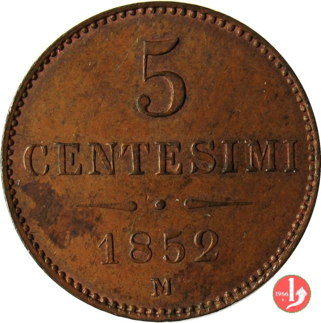 5 centesimi 1852 (Milano)