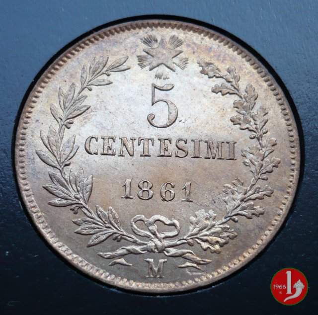 5 centesimi 1861 (Milano)