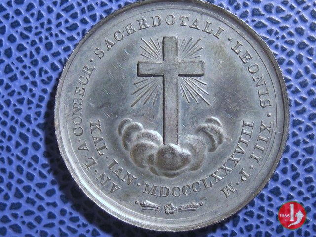 21-Giubileo Sacerdotale - Croce 30mm 1887 (Roma)