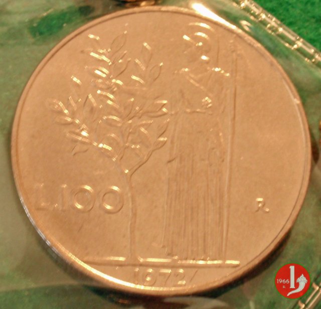 100 lire Minerva 1972 (Roma)