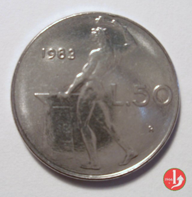 50 lire Vulcano 1983 (Roma)