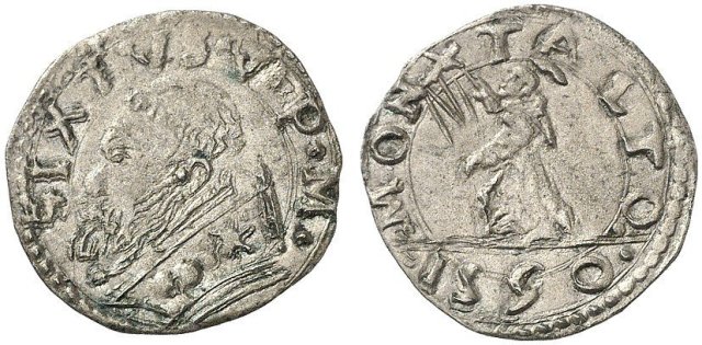 Baiocco (1590 - monti e stella) 1590 (Montalto)