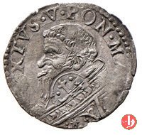 Baiocco (senza data - Busto e Cavaliere) 1585-1590 (Ancona)