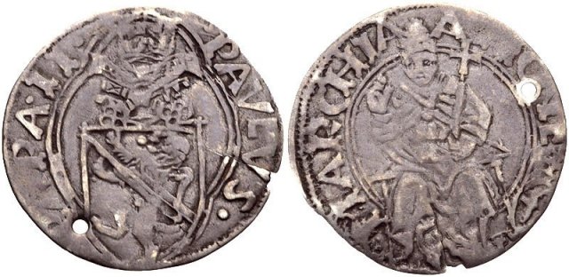 Bolognino marchigiano (Stemma semiovale) 1464-1471 (Ancona)