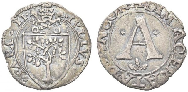 Bolognino marchigiano (stemma semiovale) 1503-1513 (Macerata)
