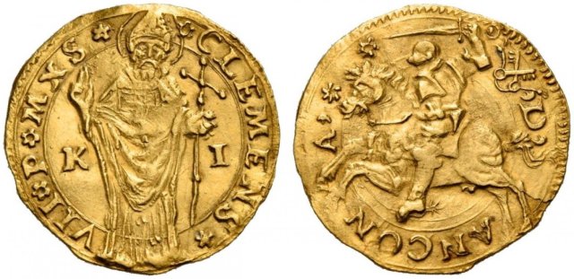 Ducato papale (Cavaliere a s.) 1523-1534 (Ancona)