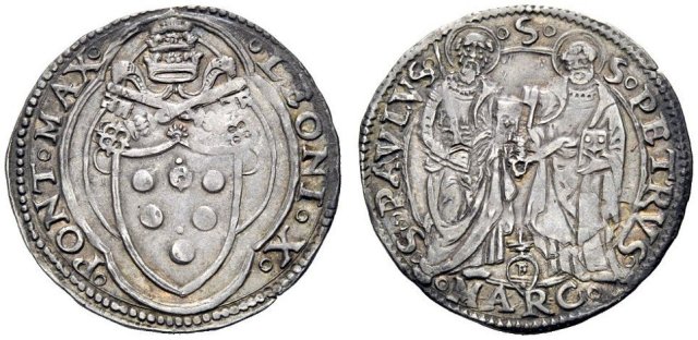 Giulio (Scudo semiovale - S.Pietro a d.) 1513-1521 (Ancona)