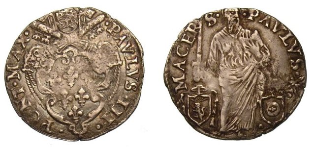 Giulio (senza data) - Spada eretta - Mazzei 1534-1549 (Macerata)