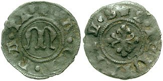 Quattrino (M e croce) 1392-1447 (Macerata)