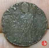 Quattrino (croce astata + G-GL) 1190-1259 (Camerino)